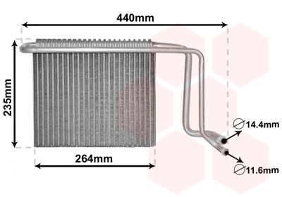 VAN WEZEL Höyrystin, ilmastointilaite 3000V563